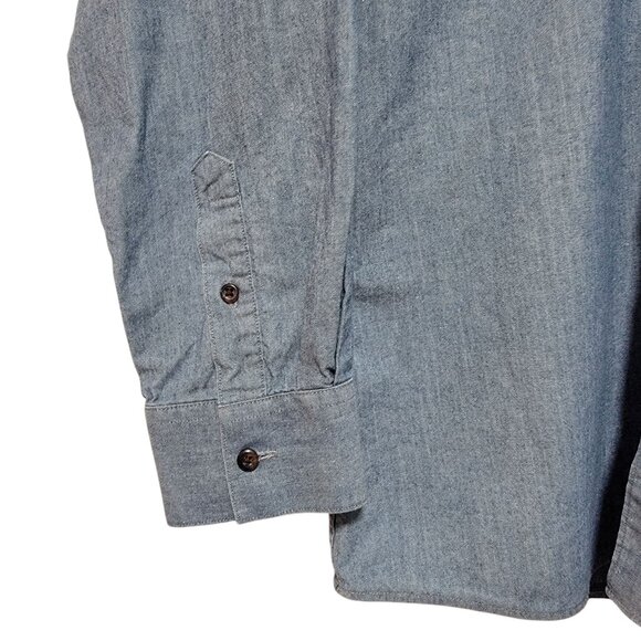 Nordstrom Junior Size 20 Chambray Button-down Shirt Special Occasion Graduation - Picture 4 of 9